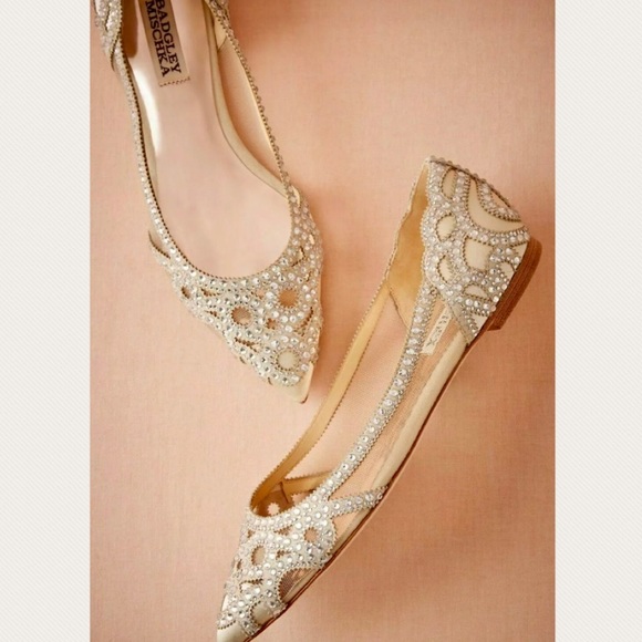 New Badgley Mischka BHLDN Gigi 6.5, 7.5, 11 Rhinestone Satin Wedding Formal - Picture 7 of 12